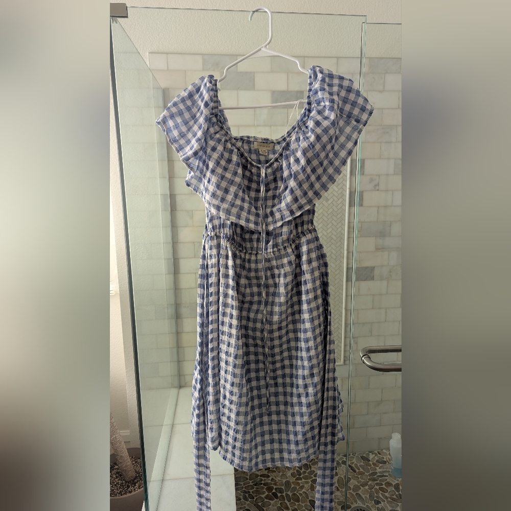 Anthropologie gingham dress